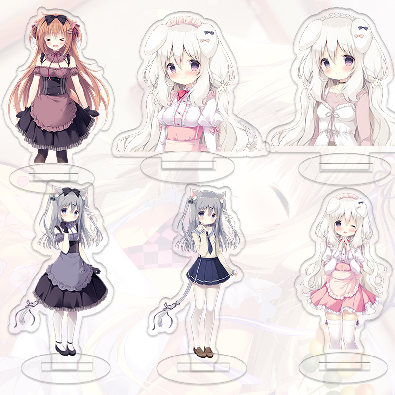 Supply Event - アマイロチョコレートガールアニメフィギュアオーナメントスタンドコレクタブルイチゴキャットガールちえりみくりゲーム装飾アクセサリー誕生日ギフト