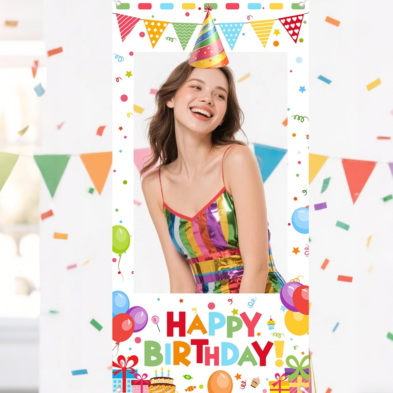 誕生日パーティー写真ブースフレーム　ハッピーバースデー写真フ - Photo Booth Frame のレビューと価格