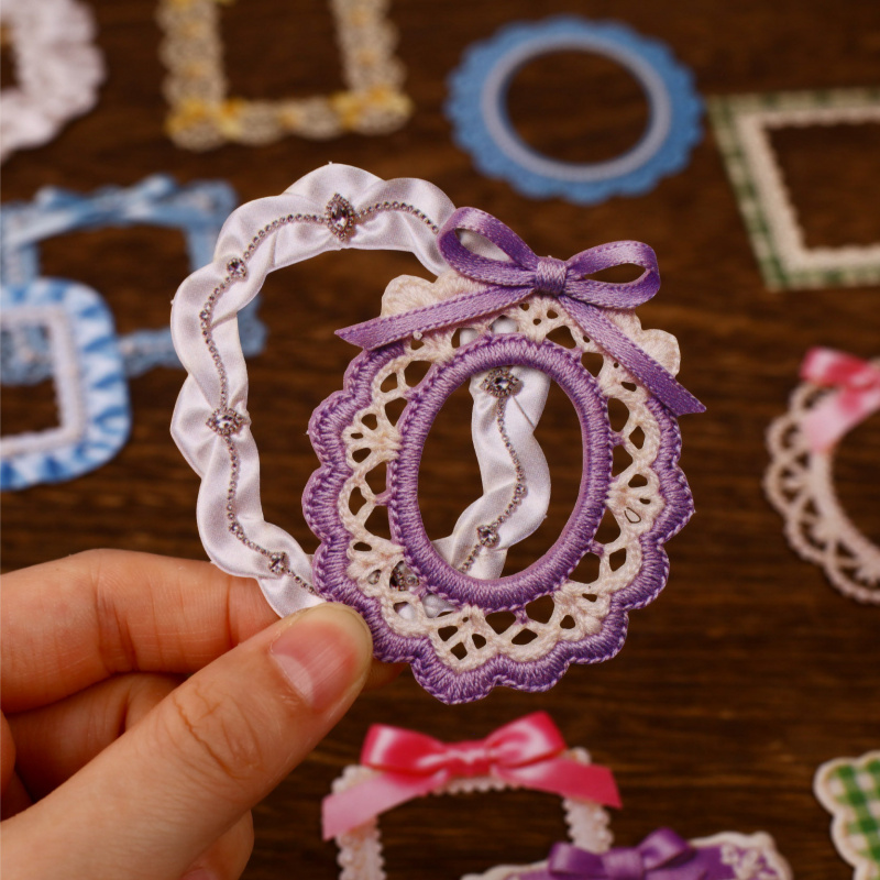 1パック/8個入り ヴィンテージリボンボーダーボウハードカー - Papercraft Supply Ribbon のレビューと価格