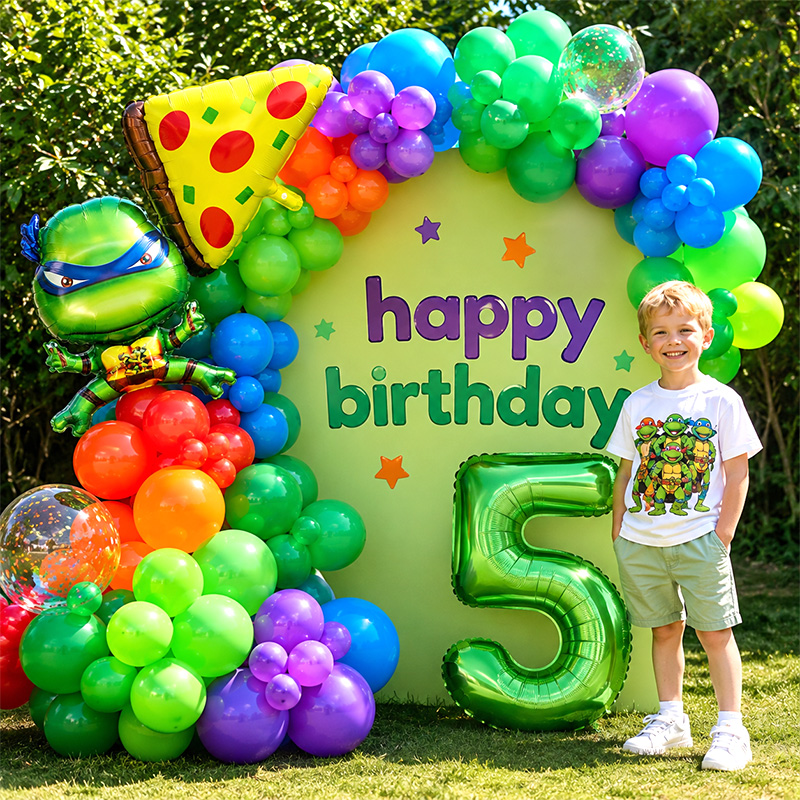子供パーティー用ニンジャタートルズバルーンアーチブーケ、誕生 - Balloon Arch Kit のレビューと価格
